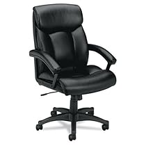 basyx by HON VL151 Executive High-Back Chair for Office or Computer Desk, Black