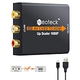 Neoteck Alloy 1080P 3RCA AV CVBS Composite to HDMI Converter AV to HDMI Adapter for TV PC PS3 STB Xbox VHS VCR Blue-Ray DVD Players Projector-Upgraded Version
