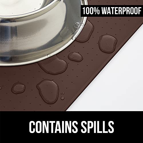 Gorilla Grip Silicone Pet Feeding Mat, Waterproof, Raised Edges to