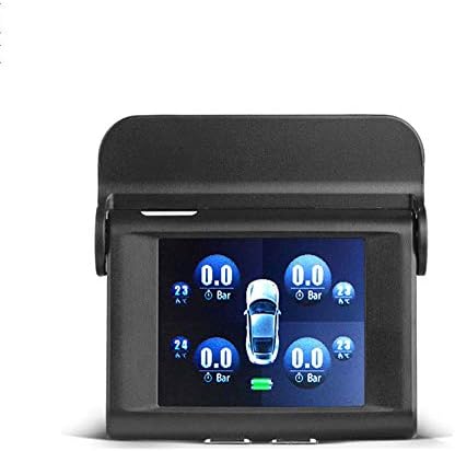 Acai Solar Wireless TPMS Tire Pressure/Temperature Monitoring System, 4 IP67 Built-In Sensors Display Pressure And Temperature In Real Time