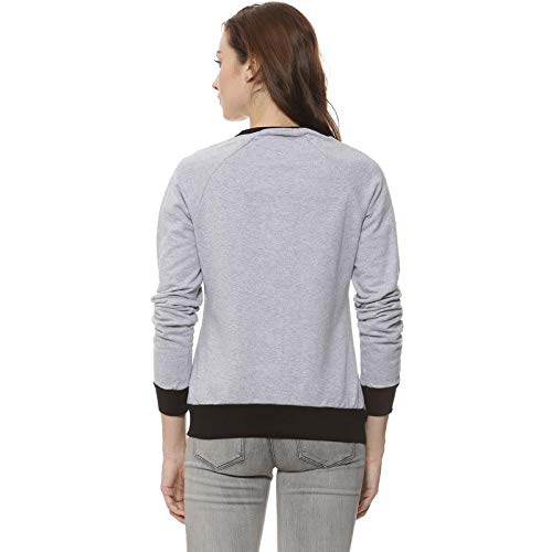 campus sutra women printed zipper sweatshirt