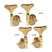 Kmise A1641 1 Set of 2R2L Guitar Bass Tuner Machine Heads Tuning Pegs, Gold