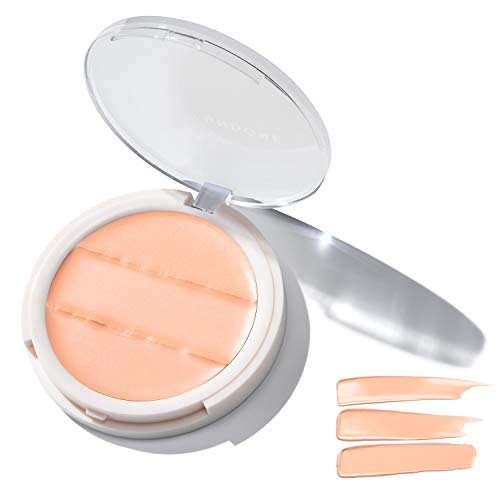 3-in-1 Cream Concealer & Highlighter. Natural Coconut for Dewy Glow - UNDONE BEAUTY Conceal to Reveal. For Blemishes, Tattoos, Under Eye Circles & Wrinkles. Vegan & Cruelty Free. PINK PETAL LIGHT