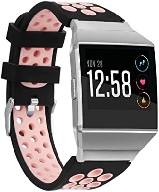 Mikong Soft Silicone Replacement Sport Band Strap For Fitbit Ionic Smart Watch (Pink)