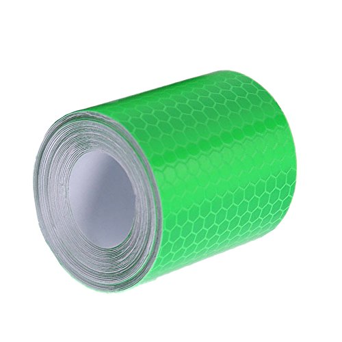 Viewm Reflective Tape 3 Rolls Safety Strips Warning Films 3.28 yard × 2 inch Per Roll (Blue Yellow Green)