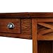 Leick Home 82431 Corner Computer Writing Desk with Drop Front Keyboard Drawer, Oak