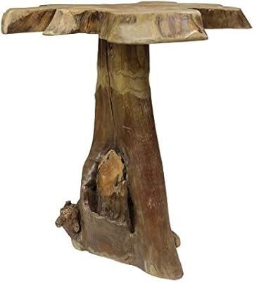 Möbel Beistelltisch Holz Wurzelholz Teakholz Wurzel Tisch Blumenhocker