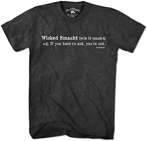 ChowdaheadzWicked Smaaht Definition T-Shirt - Unisex Vintage Tee Soft Cotton Blend