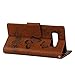 Samsung Galaxy Note 8 Case, ARSUE Shock Absorbing Premium Soft Flip Folio [Kickstand Feature] PU Leather Wallet Butterfly Flower Case with ID&Credit Card Pockets for Samsung Galaxy Note 8,Brown/Bling