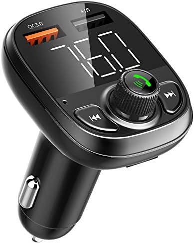 Fmトランスミッター Bluetooth5 0 高音質2usbポート Qc3 0急速充電 カーチャージャー ノイズ軽減 Tfカード Usbメモリ音楽再生対応 Aux出力 12 24v全車種対応 日本周波数仕様 76 0 90 0mhz 日本語説明書 メーカー1年保証