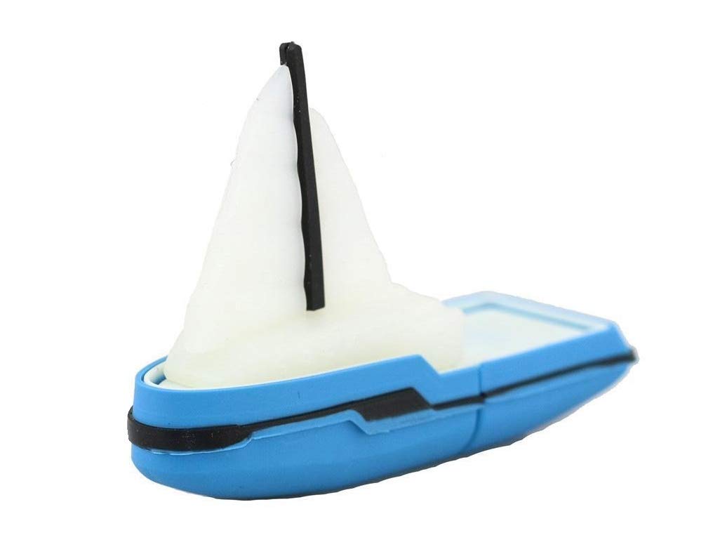 Boat 8GB Ship Sailboat Flash Pen Drive Memory Thumb Stick Data Storage Blue White