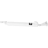 Touch 'n Hold Smooth Door Closer - Single Kit (White) - Standard-Duty Door Closer with Touch-Button Hold Open Feature &amp; Smooth Closing Motion &ndash; for (Medium &amp; Lightweight) Storm, Screen Doors.