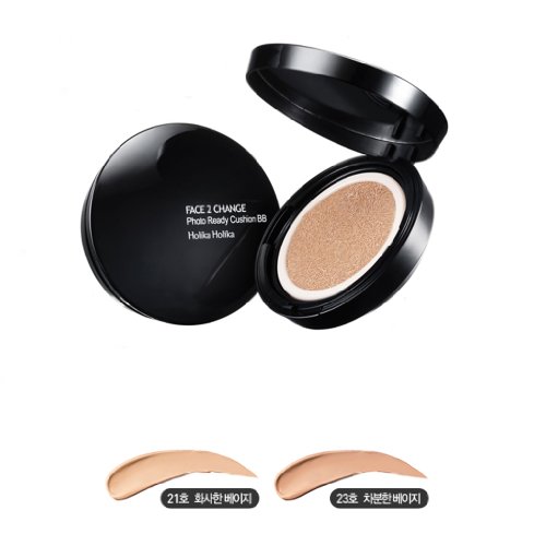 [Holika Holika] Face 2 Change Photo Ready Cushion BB SPF50+ PA+++ 20g (#21 Light Beige) - Thumbnail 4