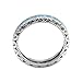 Blue Apple Co. 4mm Full Eternity Stackable Wedding Band Ring Round Simulated Nano Turquoise 925 Sterling Silver