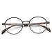 PenSee Oval Round Circle Eye Glasses Large Oversized Metal Frame Clear Lens