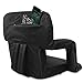 KHOMO GEAR Stadium Bleacher and Bench Seat Chair with Removable Pockets Padded Reclining Cushion and Armrest and Carry Straps - Black