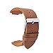 WONBEE Wooden Leather Watchband/Top Cowhide Watch Strap/Color Brown