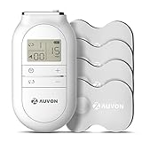 AUVON Ultra Compact TENS Unit with Belt Clip (FDA 510K Cleared), Portable Muscle Stimulator TENS Machine with Delicate Combined Waveform and Premium TENS Unit Pads for Pain Relief (OTC)