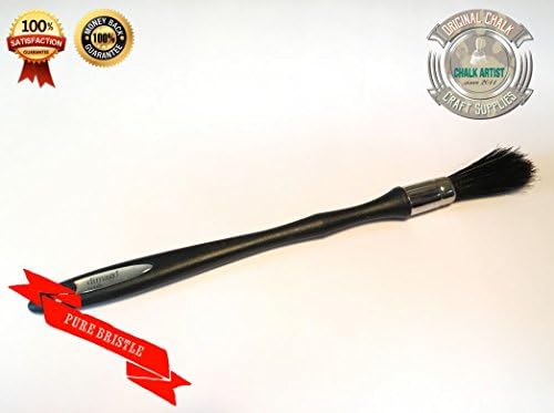 #DT6 - SMALL - DIMAGO TOOLS - CHALK based PAINT professional black pure bristle stencil finishing detailing SHABBY CHIC ROUND BRUSH designed for chalk and all waterbased paintsnts