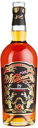 Ron Millonario | 10 Reserva Aniversario| 10 Jahre gereift | Noten von Südfrüchten, Eichenholz & Rauch| Exquisiter Column Still Premium Rum | Hergestellt aus peruanischem Zuckerrohr |700ml | 40% vol.