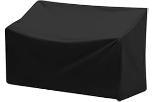 EPICOVER Outdoor Bench Cover, 420D Heavy Duty 2-Seater Patio Bench Furniture Covers with Air Vents, 60L x 27W x 35H inches, All Weather Resistant Bench Cover for Patio Furniture