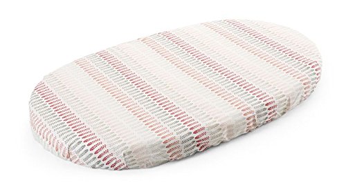 Stokke Sleepi Fitted Sheet, Coral Straw