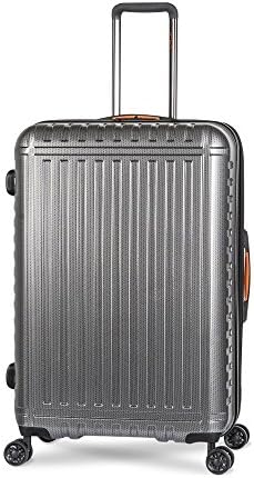 28" Hard-Sided Luggage Racer, A Sophisticated Textured Design And Comfort Of Its Soft Grip Gel Carry Handles - Silver