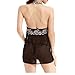 ENJOYNIGHT Women's Sleepwear Plus Size Mini Dress Lingerie Lace Nightwear (3X-large, Black)