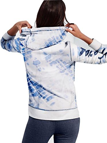VICTORIA'S SECRET Angel NEW Soft Fleece Full Zip Hoodie NWT Tie Dye Blue (XSmall)
