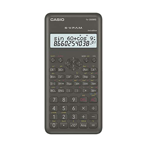 Casio FX-350MS 2nd Gen Non-Programmable Scientific Calculator, 240 Functions and 2-line Display