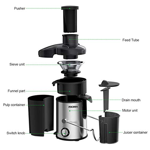 Juicer, Juicer Machines FOCHEA Juicer Extractor 400W Powerful