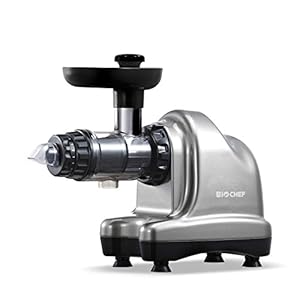 BioChef-BCAX-Axis-Slow-Juicer-Stainless-Steel-150-W BioChef Axis Cold Press Juicer/Horizontal Masticating Slow Juicer (Wide Mouth) with 20 Year Warranty for Wheat Grass…