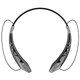 Bluetooth Headset Headphones Rymemo Newest Lightweight Wireless Stereo Music Earphones Vibration Sport Neckband Style Earpiece w/Microphone for Cellphone,Grey-Black
