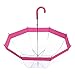 Rainbrace Transparent Bubble Umbrella Auto Open, Fashion Dome Shape with Color Trim(Pink)