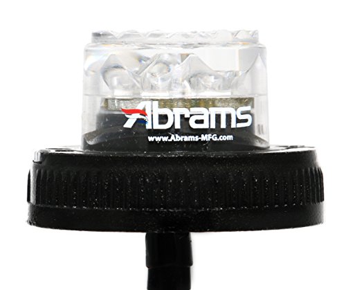 Abrams SAE Class-1 Impact 6 (White/White) 18W - 6 LED Emergency Vehicle Truck LED Hideaway Surface Mount Strobe Warning Light