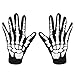LEADTEAM Skeleton Gloves Cosplay Mummy Ghost Reaper Halloween Costume Cosplay Accessories Full Finger Unisex