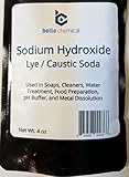 Sodium Hydroxide - Pure - Food Grade (Caustic Soda, Lye) (4 Ounce)