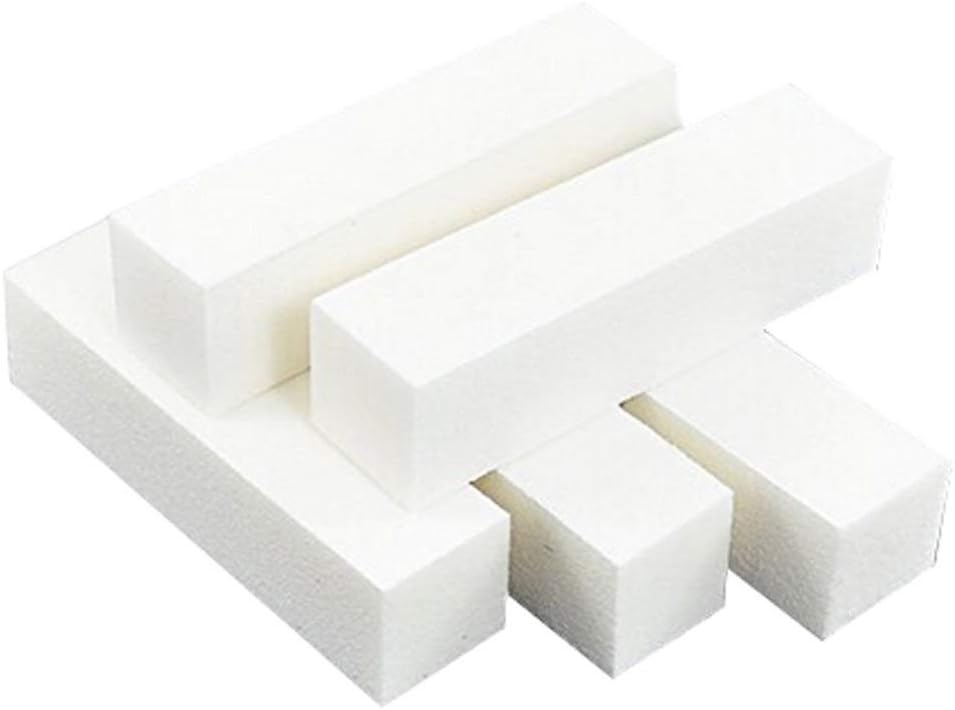 5PC Nail Art Care Buffer Buffing Sanding Block Files 4 Way Polish Nail Files Art Pedicure Manicure Tips White9.5 * 2.5 * 2.5cm manicure four-side grinding block white 5 pieces