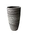 Algreen Products Acerra Composite Vase Planter with Drainage Hole, Decorative Texture, Removable Plug for Lawn and Garden, Marble