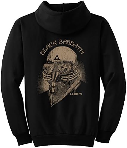 Mens Black Sabbath Darth Vader 78 Tour Graphic Pull Over Hooded Sweatshirt, Black, XL