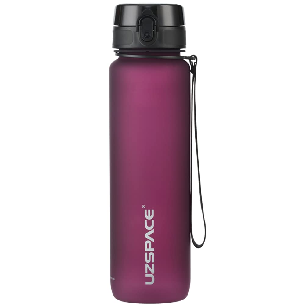 OM SUPPLIES Water Bottle Fruit Infuser Sports Water Bottle 1000ml, BPA Free Tritan Non-Toxic Plastic, Leakproof (Purplish Red)