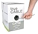 trueCABLE Cat5e Riser (CMR), 1000ft, Gray, 24AWG 4 Pair Solid Bare Copper, 350MHz, ETL Listed, Unshielded Twisted Pair (UTP), Bulk Ethernet Cable