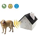 HappyHomey Ultrasonic Outdoor Anti-Bark Controller Sonic Bark Deterrent, No Harm To Dog or other Pets, Plant, Human, Easy Hanging/Mounting On Tree, Wall, Or Fence Post.