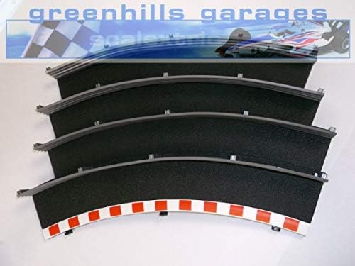 Greenhills Scalextric Sport Track Borders & Barriers Black C8228 BD x 4 - New - MACC478 ##x