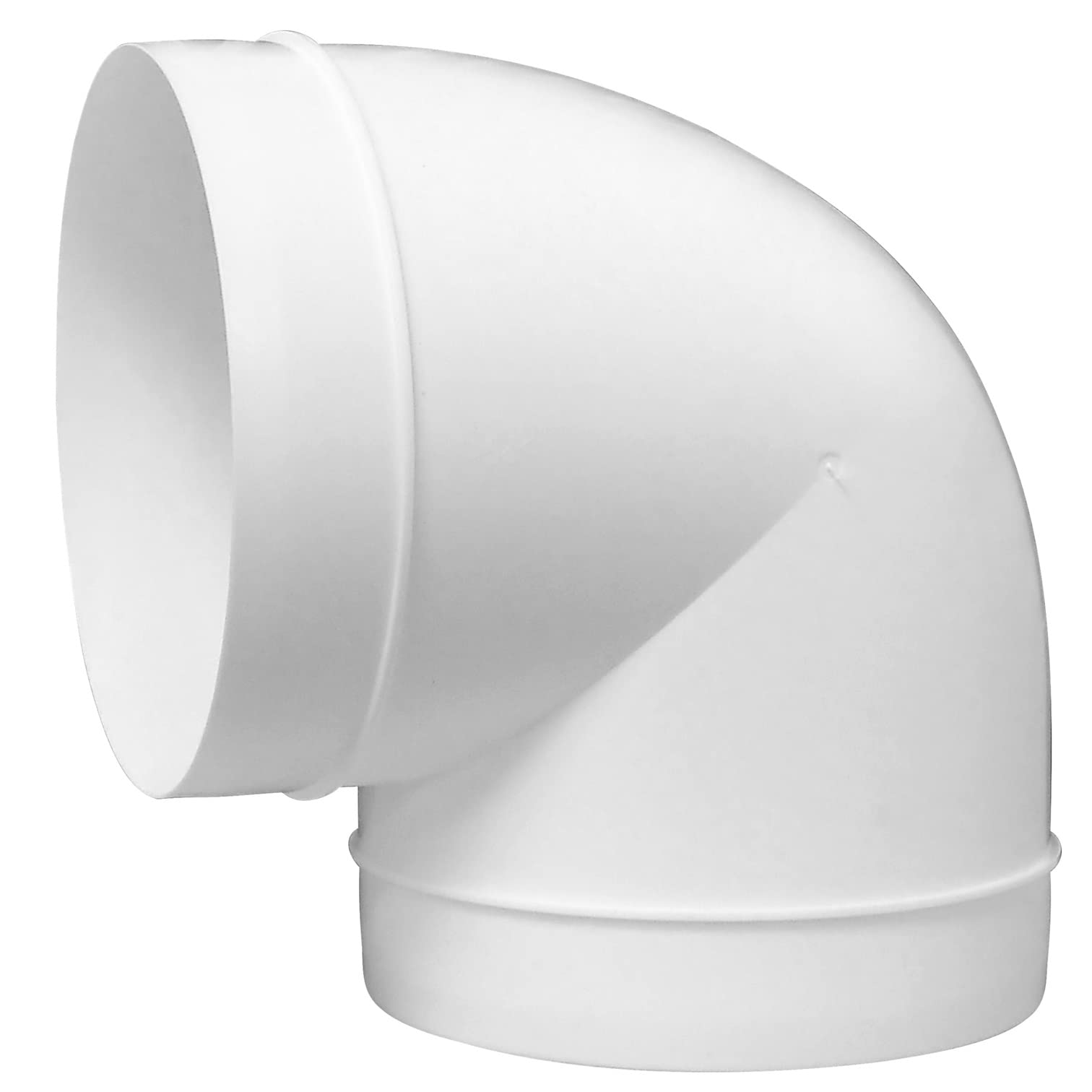 Steinberg14 White Diameter 150 mm / 6inch 90° Elbow PVC Connector for Ventilation Pipe Connector Round Pipe — image 1