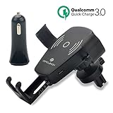 Fast Wireless Car Charger, ZeroLemon 10W Wireless Charging Car Mount Holder Wireless Charging Stand for iPhone X/8/8 Plus, Samsung S9/S9 Plus/S8/S8 Plus, Note 8, S7/7 Edge and All Qi-enabled Devices
