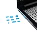 PortPlugs Dust Plugs for PC Laptops - Protects Ports from Dirt, Dust & Splashes - Durable Port Protectors for Computers & Devices | Blue (13 Piece Set)