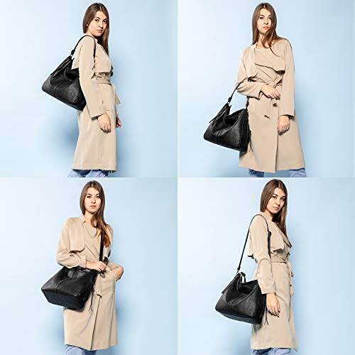 Handbags for Women Medium Designer Ladies Hobo bag Bucket Purse Faux Leather - Thumbnail 7