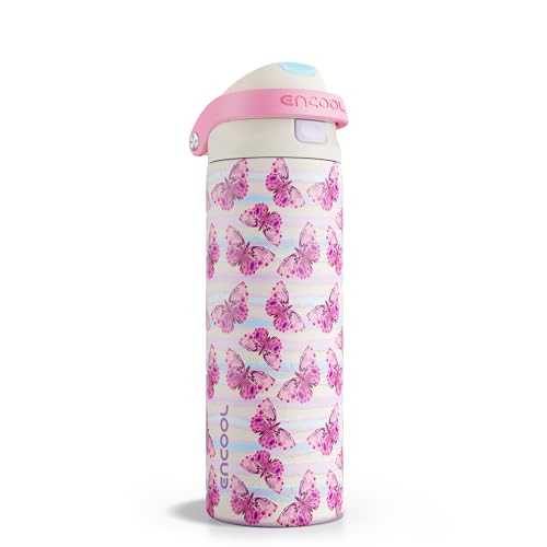 ENCOOL Leakproof Insulated Water Bottle with Straw