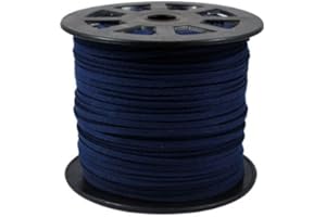 UnCommon Artistry Faux Leather Suede Beading Cord (Navy Blue, 20 ft)